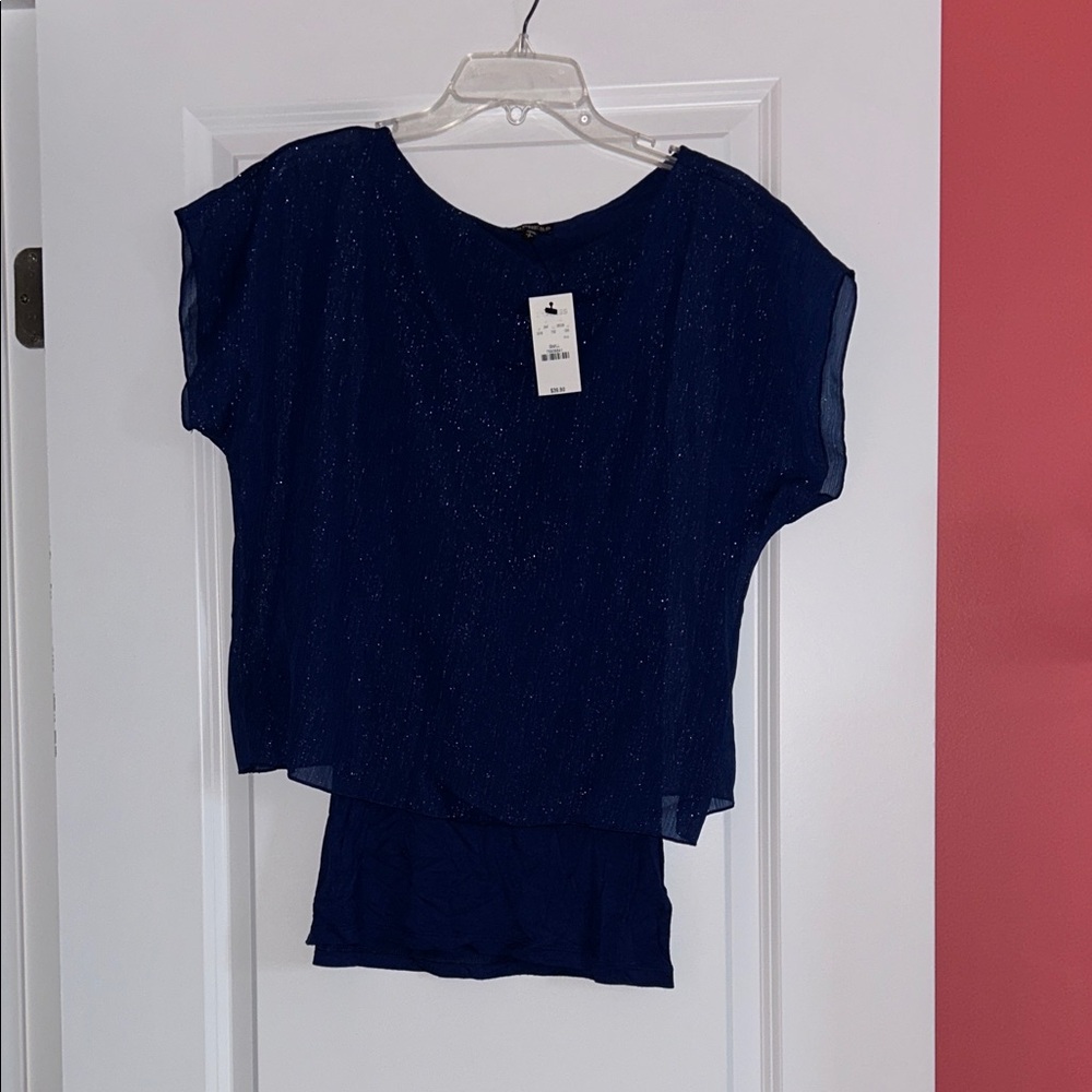 NWT Express Sparkling Deep Blue Blouse